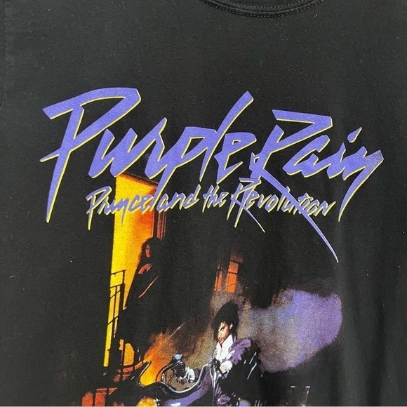 PRINCE Purple Rain Prince and the Revolution Black Cotton T Shirt Size S - Picture 5 of 6
